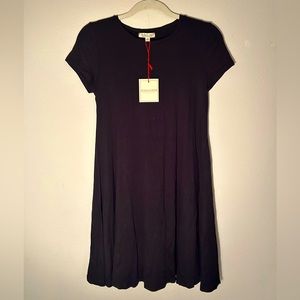 NWT Black T-shirt dress with back cutout